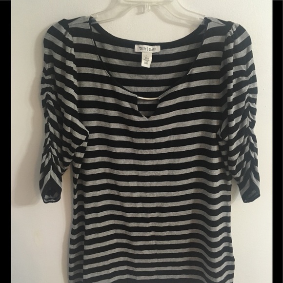 Black and White House Market Tops - White and Black House Market striped shirt